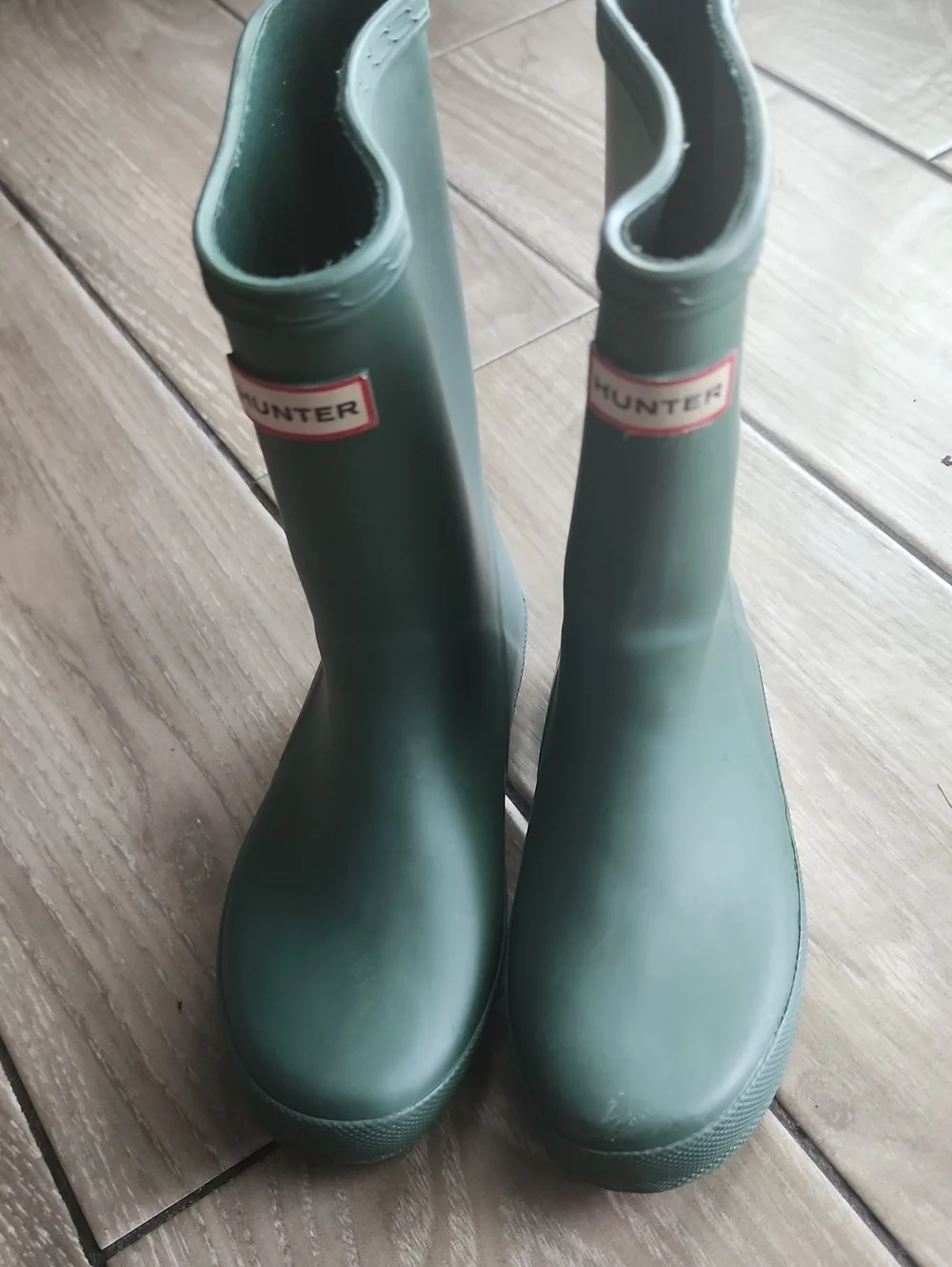 Hunter Kids Forest Green Waterproof Rain Boots